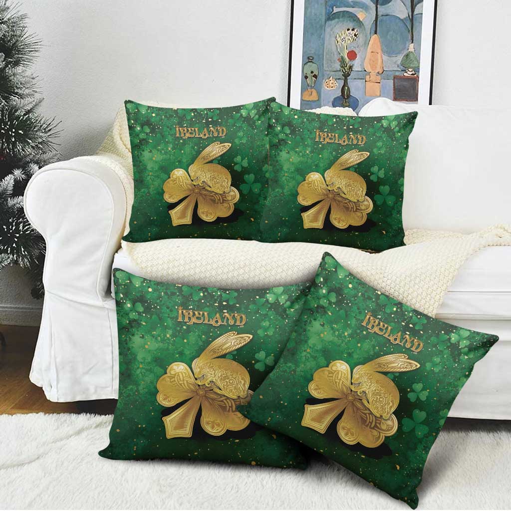 Ireland Pillow Cover The Shamrock With The Irish Hare Patterns - Wonder Print Shop