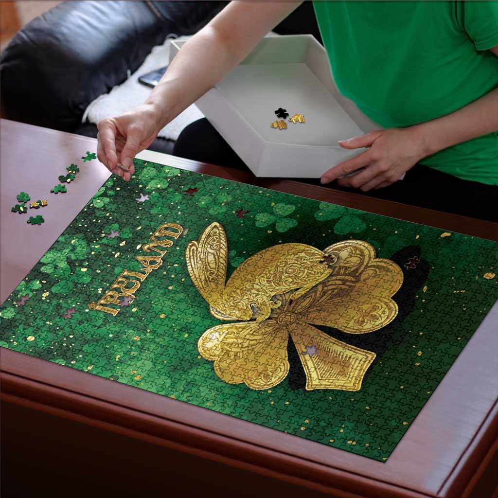 Ireland Puzzle The Shamrock With The Irish Hare Patterns - Wonder Print Shop