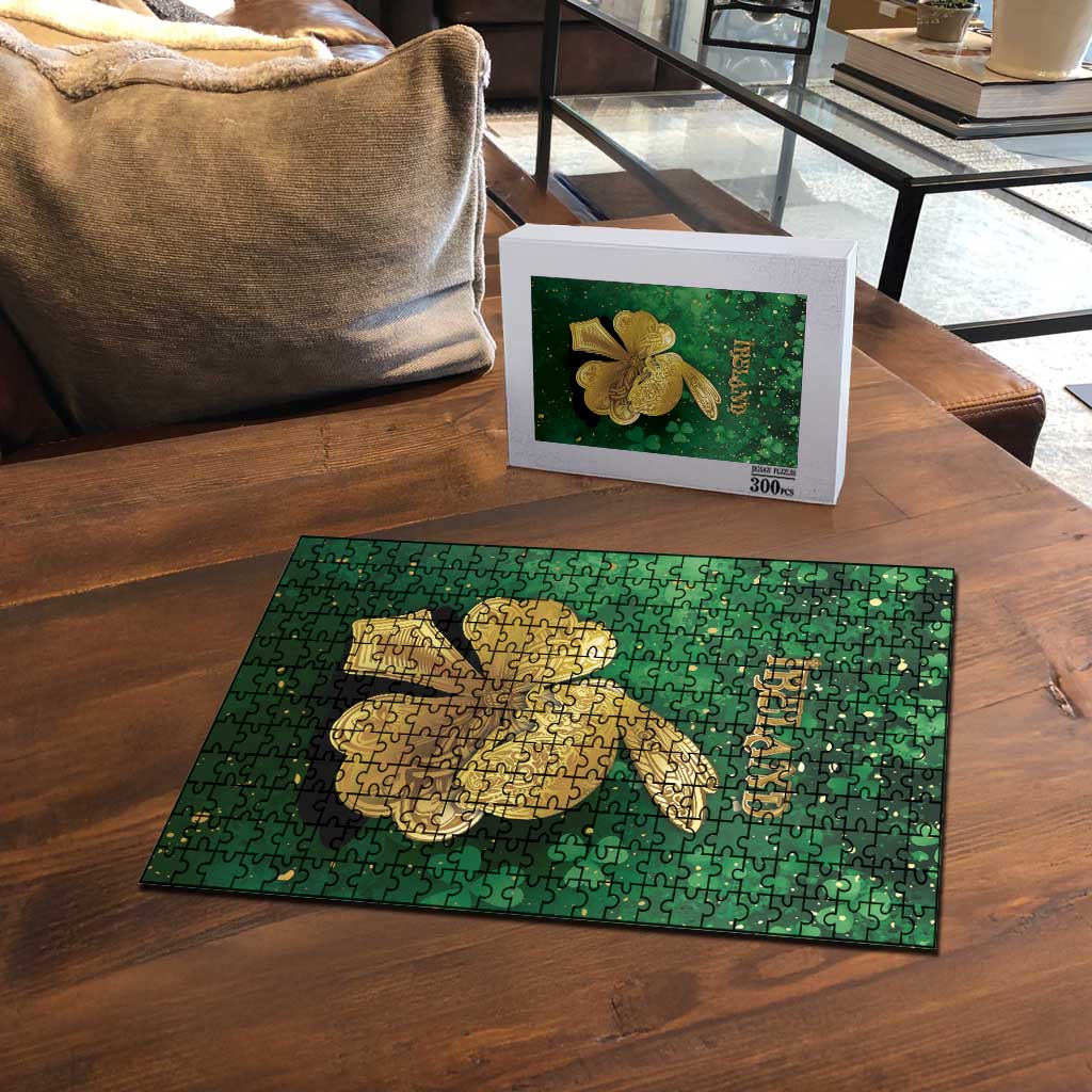 Ireland Puzzle The Shamrock With The Irish Hare Patterns - Wonder Print Shop