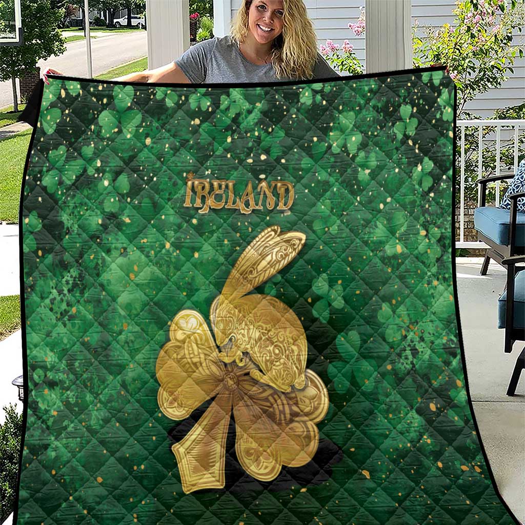Ireland Quilt The Shamrock With The Irish Hare Patterns - Wonder Print Shop
