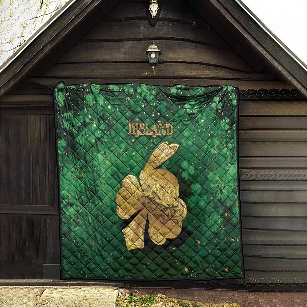 Ireland Quilt The Shamrock With The Irish Hare Patterns - Wonder Print Shop