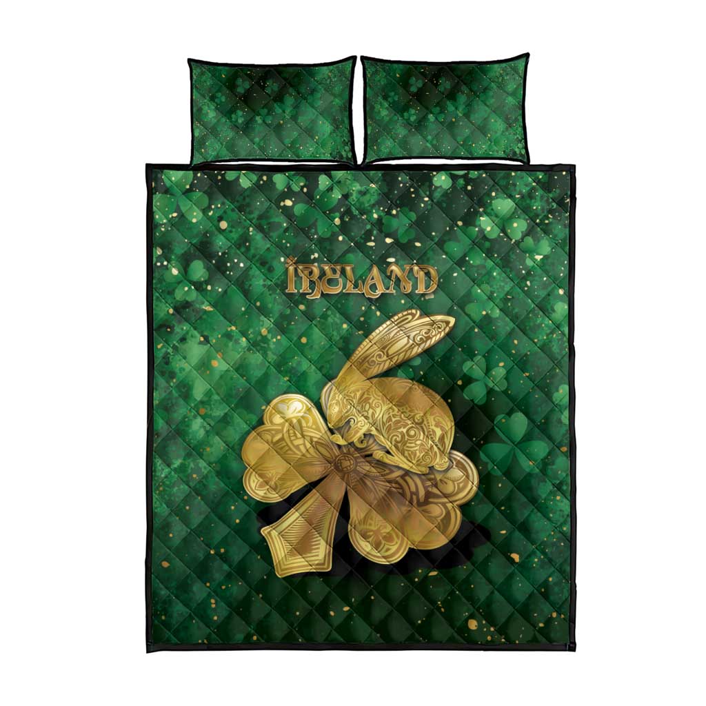 Ireland Quilt Bed Set The Shamrock With The Irish Hare Patterns - Wonder Print Shop