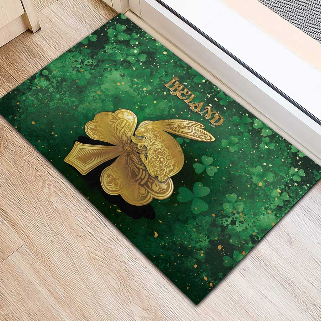 Ireland Rubber Doormat The Shamrock With The Irish Hare Patterns - Wonder Print Shop