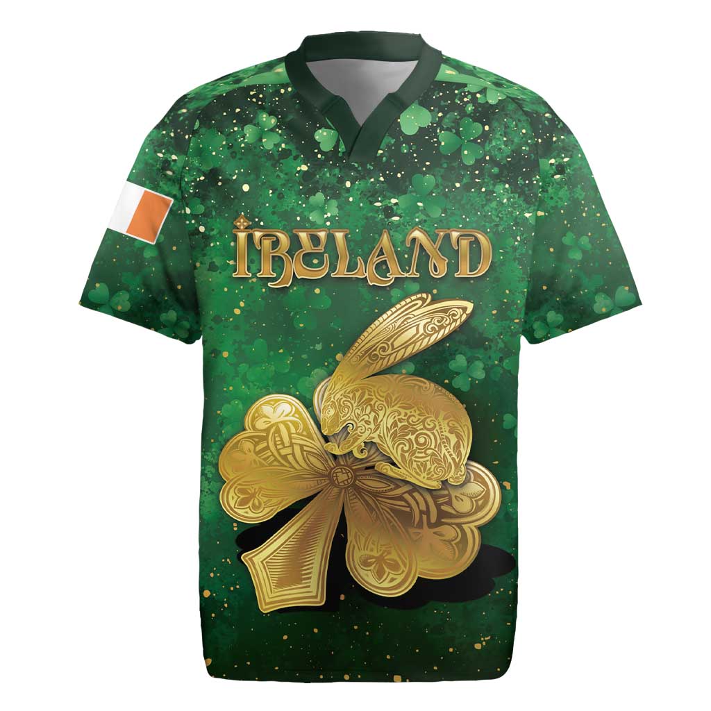 Personalized Ireland Rugby Jersey The Shamrock With The Irish Hare Patterns - Wonder Print Shop