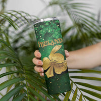 Personalized Ireland Skinny Tumbler The Shamrock With The Irish Hare Patterns - Wonder Print Shop