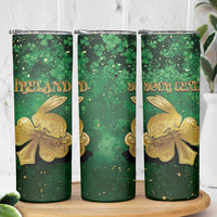 Personalized Ireland Skinny Tumbler The Shamrock With The Irish Hare Patterns - Wonder Print Shop