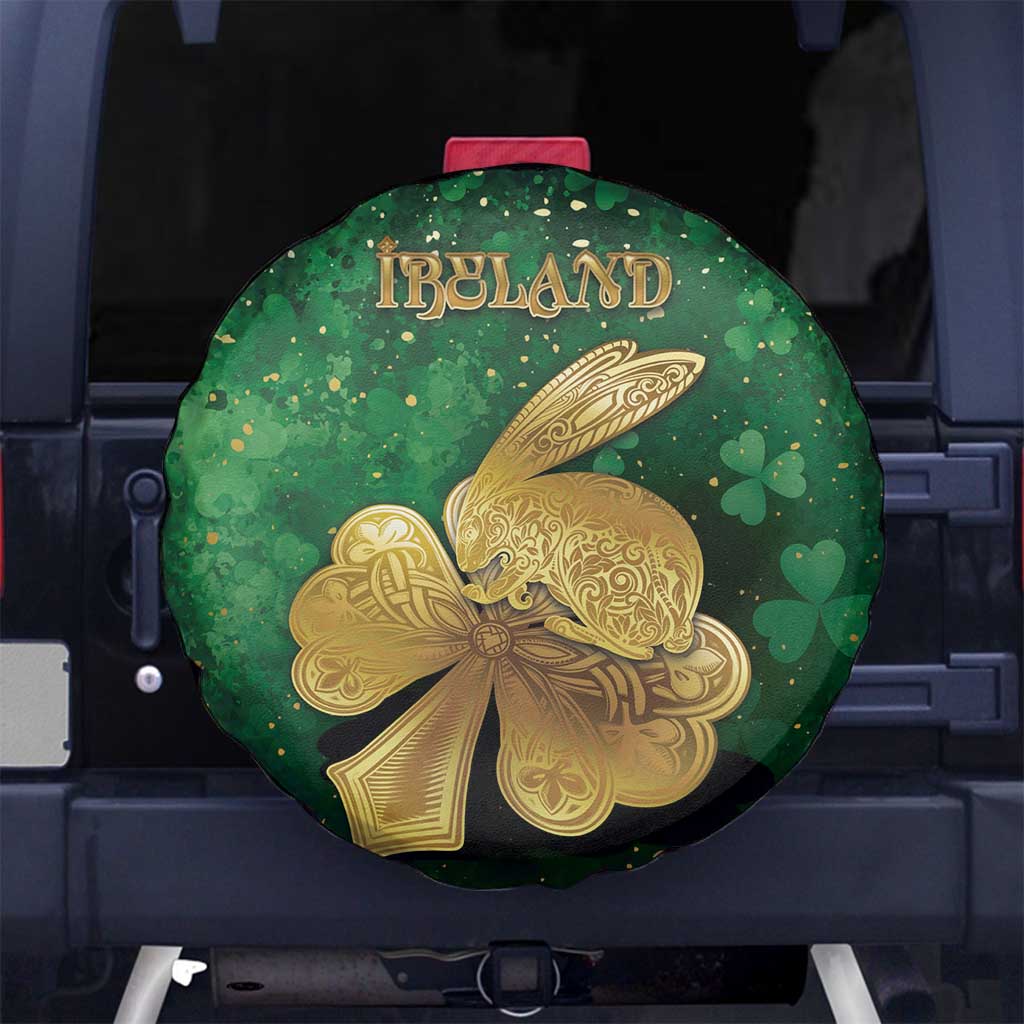 Ireland Spare Tire Cover The Shamrock With The Irish Hare Patterns - Wonder Print Shop