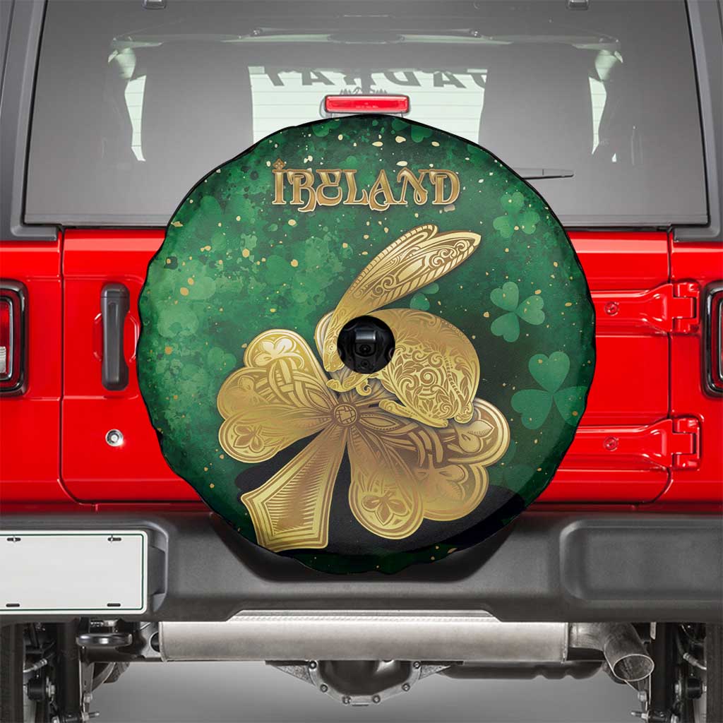 Ireland Spare Tire Cover The Shamrock With The Irish Hare Patterns - Wonder Print Shop