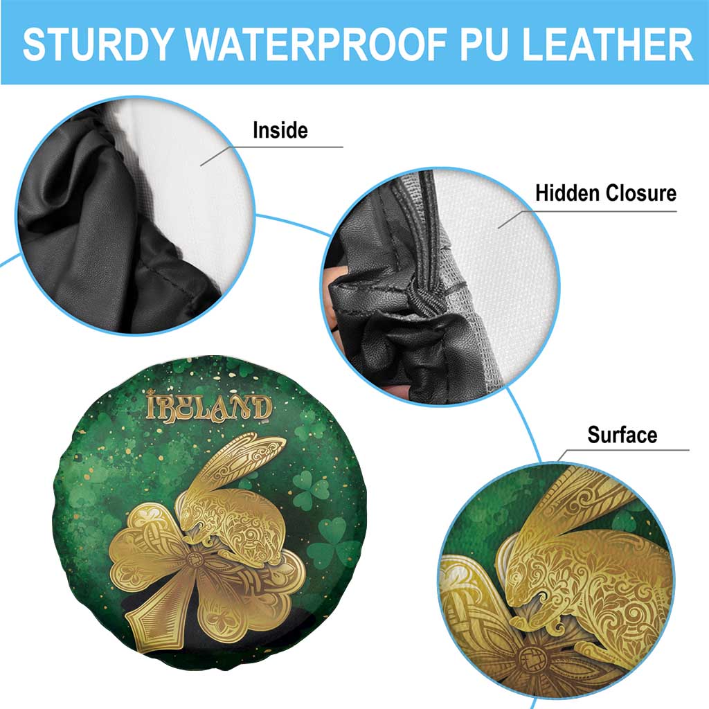 Ireland Spare Tire Cover The Shamrock With The Irish Hare Patterns - Wonder Print Shop