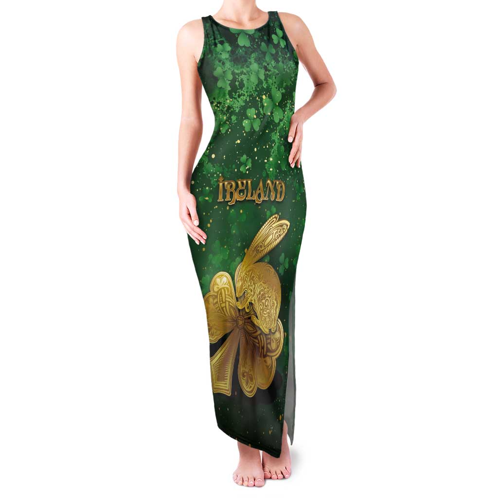 Personalized Ireland Tank Maxi Dress The Shamrock With The Irish Hare Patterns - Wonder Print Shop