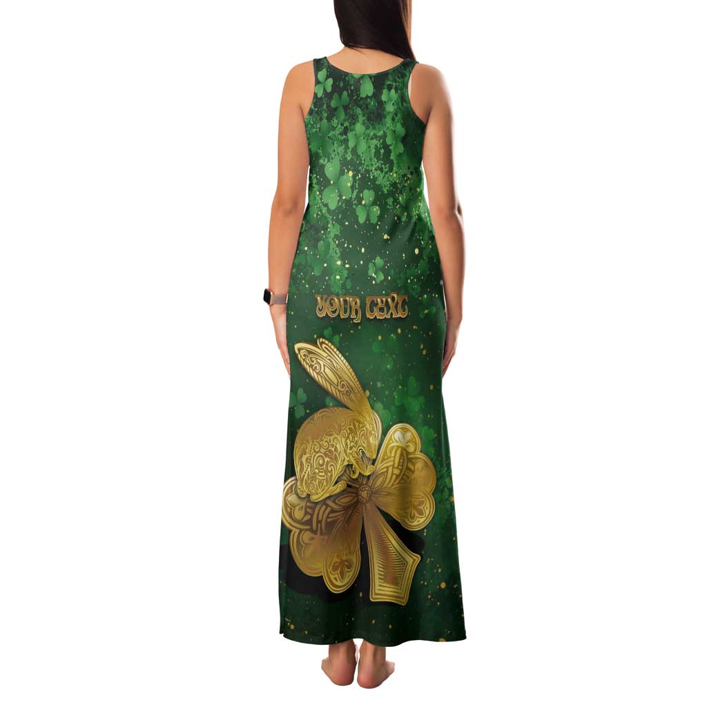 Personalized Ireland Tank Maxi Dress The Shamrock With The Irish Hare Patterns - Wonder Print Shop