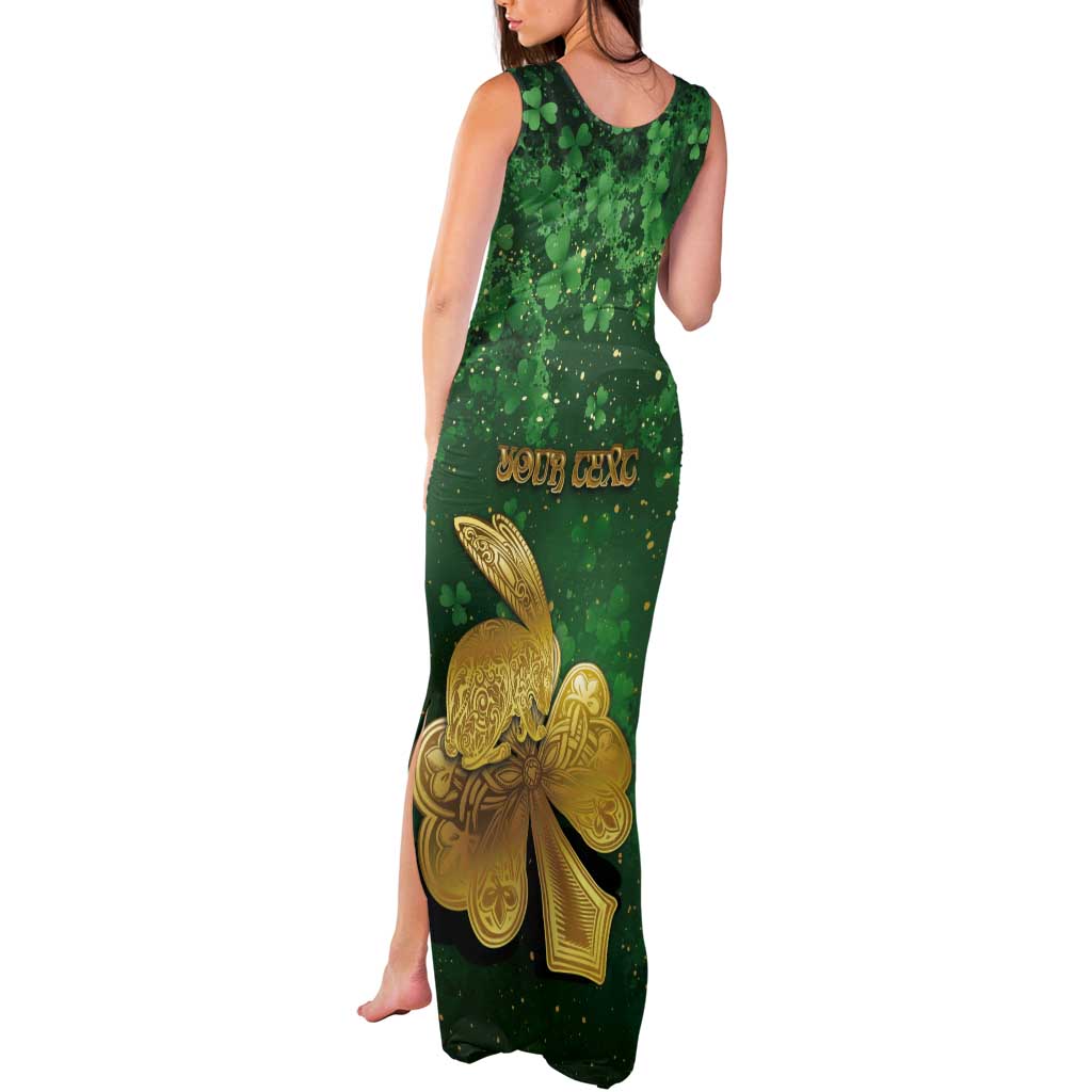 Personalized Ireland Tank Maxi Dress The Shamrock With The Irish Hare Patterns - Wonder Print Shop