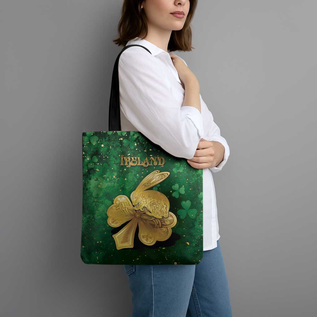 Ireland Tote Bag The Shamrock With The Irish Hare Patterns - Wonder Print Shop