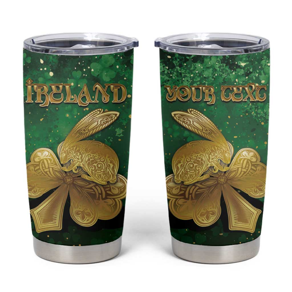 Personalized Ireland Tumbler Cup The Shamrock With The Irish Hare Patterns - Wonder Print Shop
