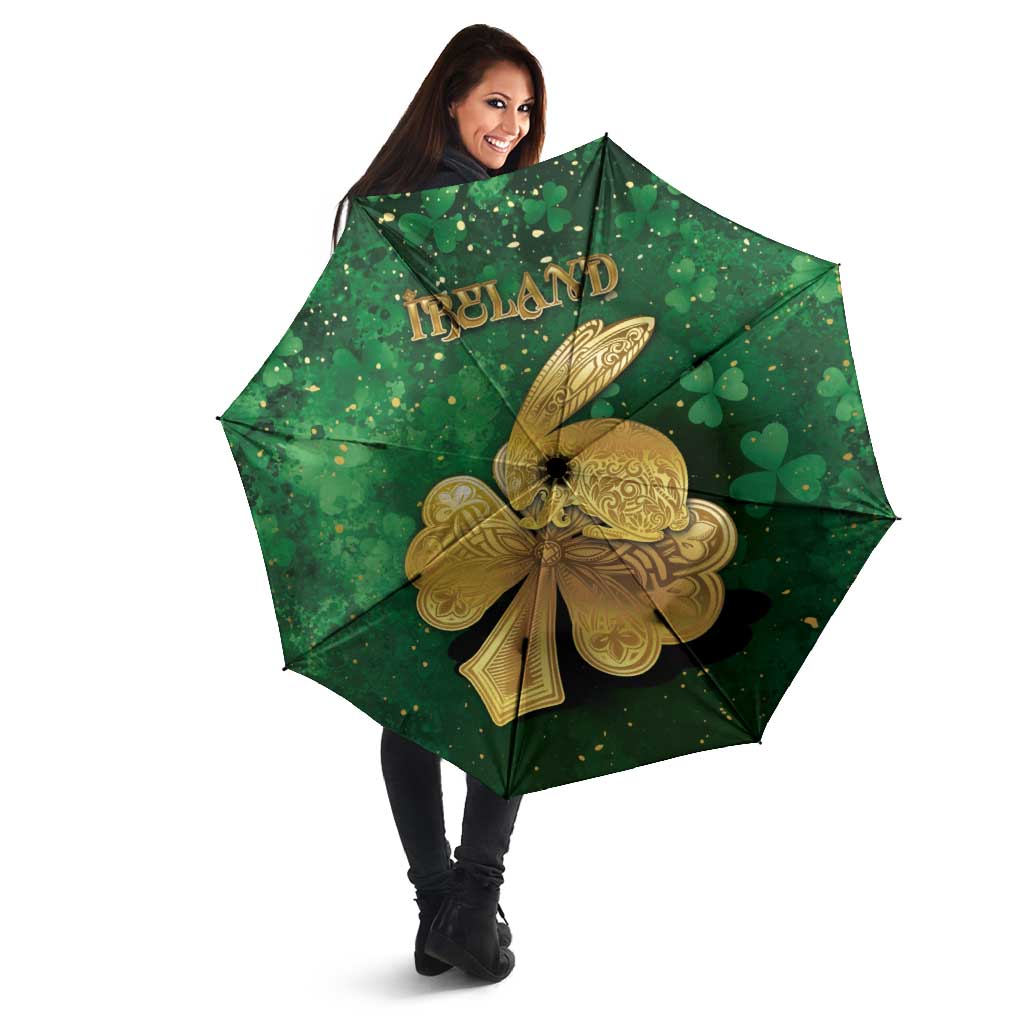 Ireland Umbrella The Shamrock With The Irish Hare Patterns - Wonder Print Shop