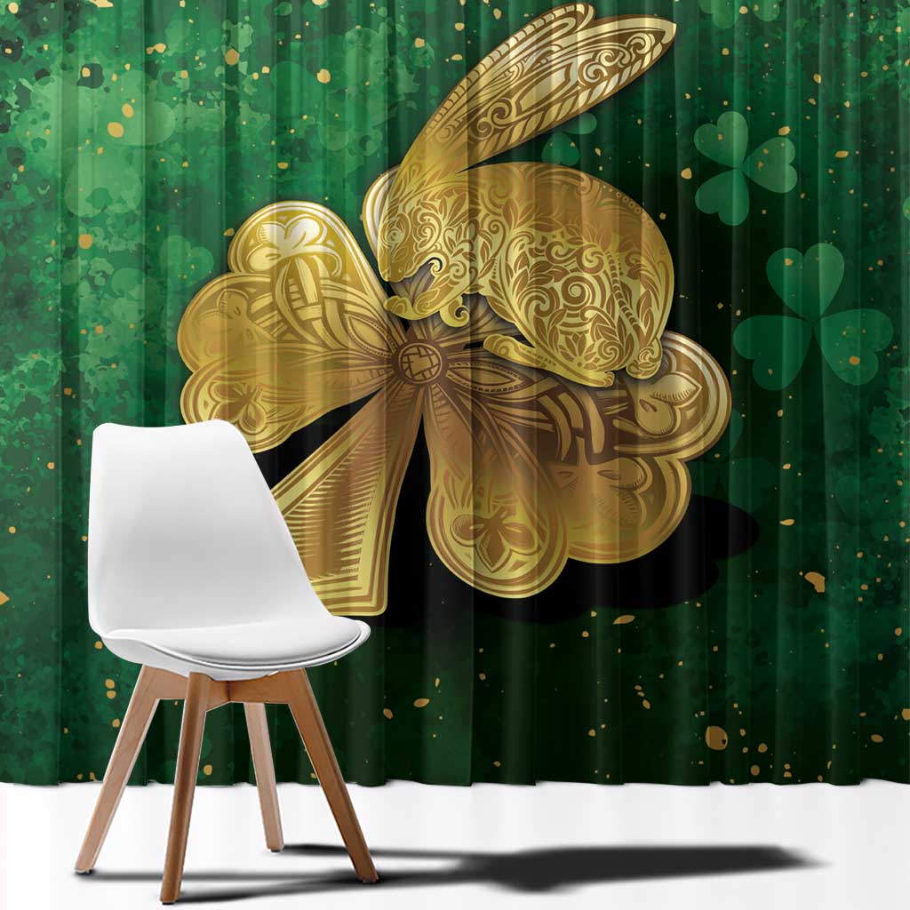 Ireland Window Curtain The Shamrock With The Irish Hare Patterns - Wonder Print Shop
