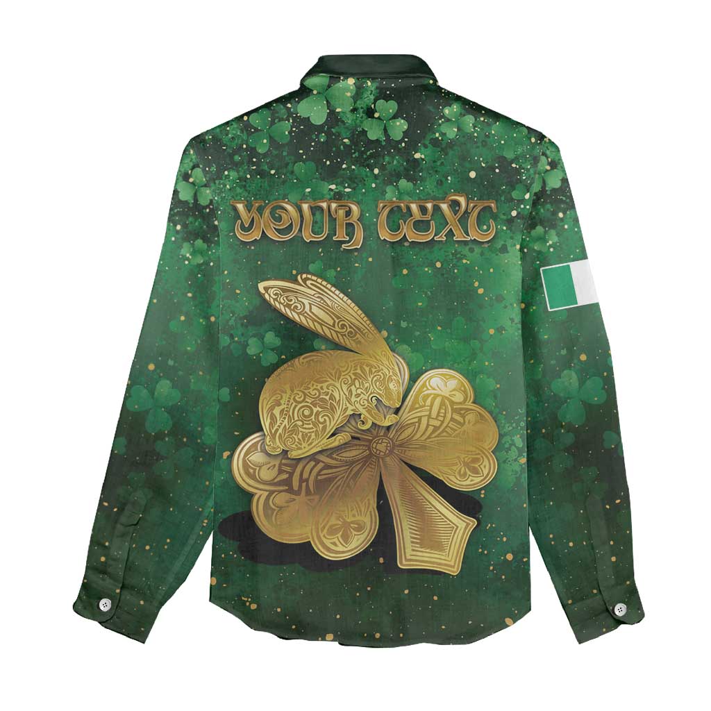 Personalized Ireland Women Casual Shirt The Shamrock With The Irish Hare Patterns - Wonder Print Shop