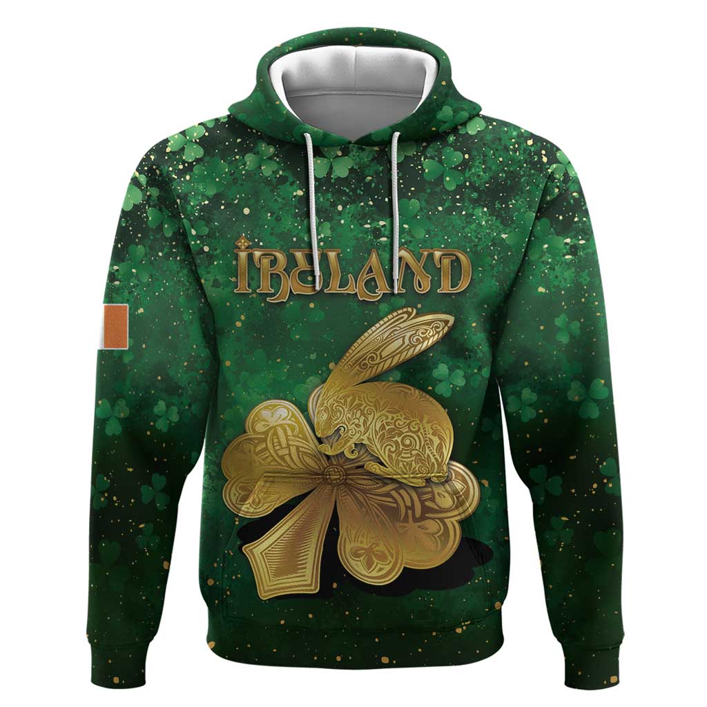 Personalized Ireland Zip Hoodie The Shamrock With The Irish Hare Patterns - Wonder Print Shop