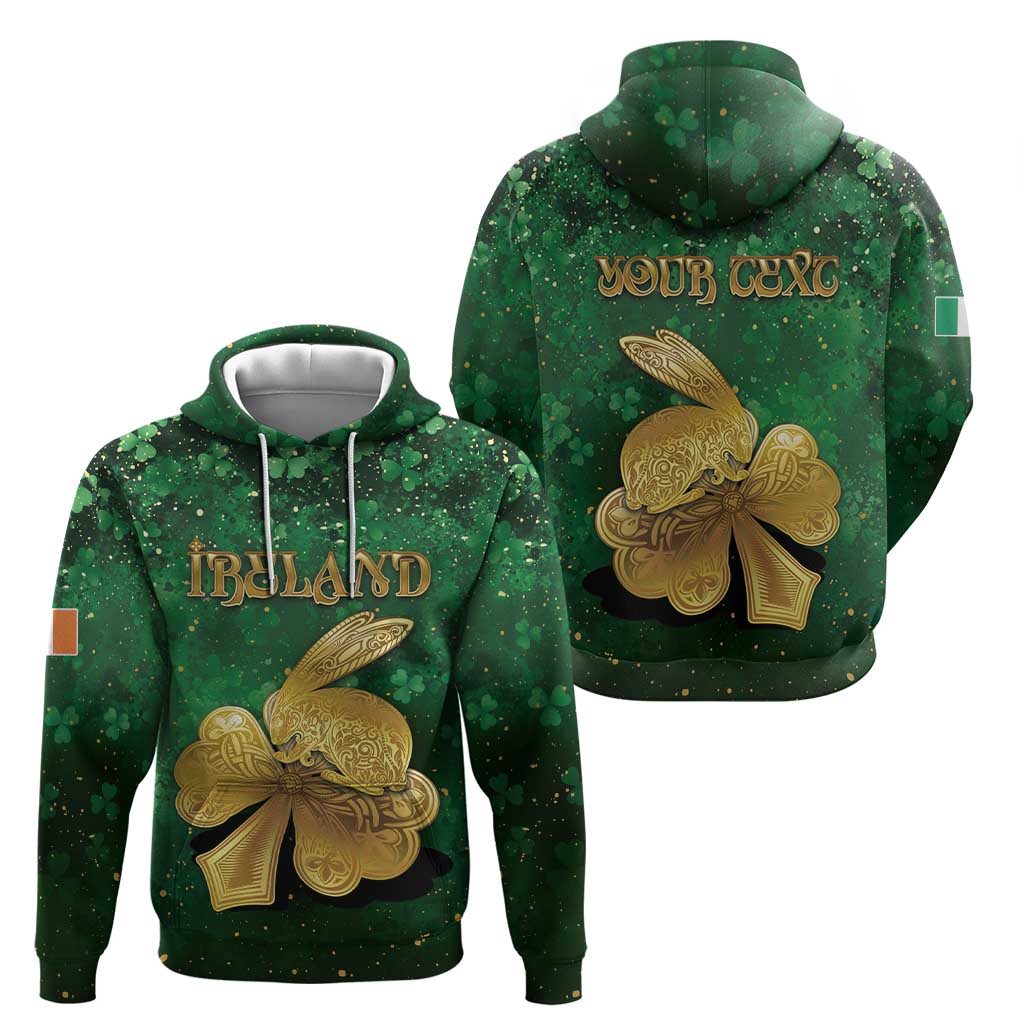 Personalized Ireland Zip Hoodie The Shamrock With The Irish Hare Patterns - Wonder Print Shop