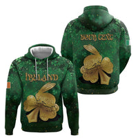 Personalized Ireland Zip Hoodie The Shamrock With The Irish Hare Patterns - Wonder Print Shop