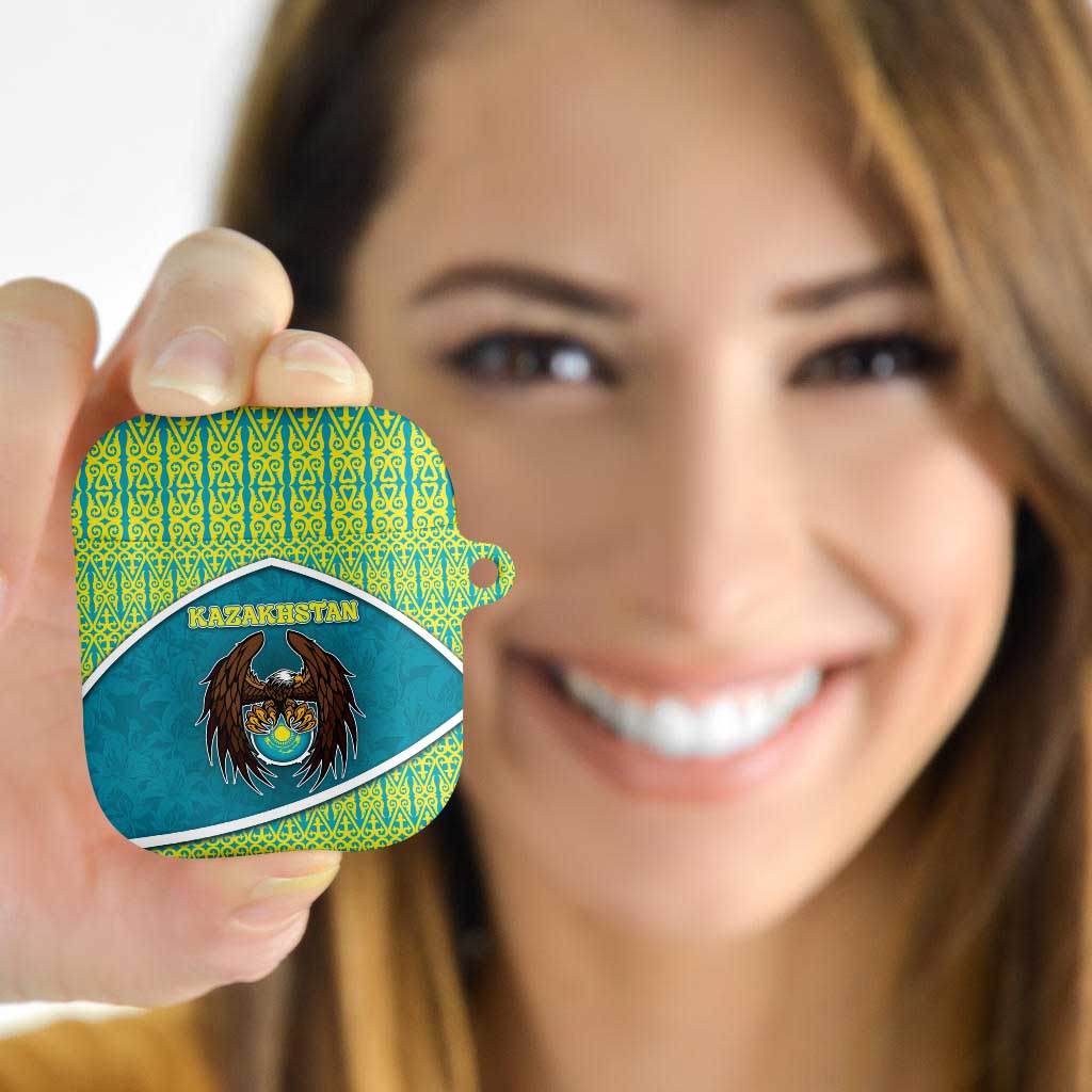 Kazakhstan AirPods Case The Eagle With Kazakh Patterns - Wonder Print Shop