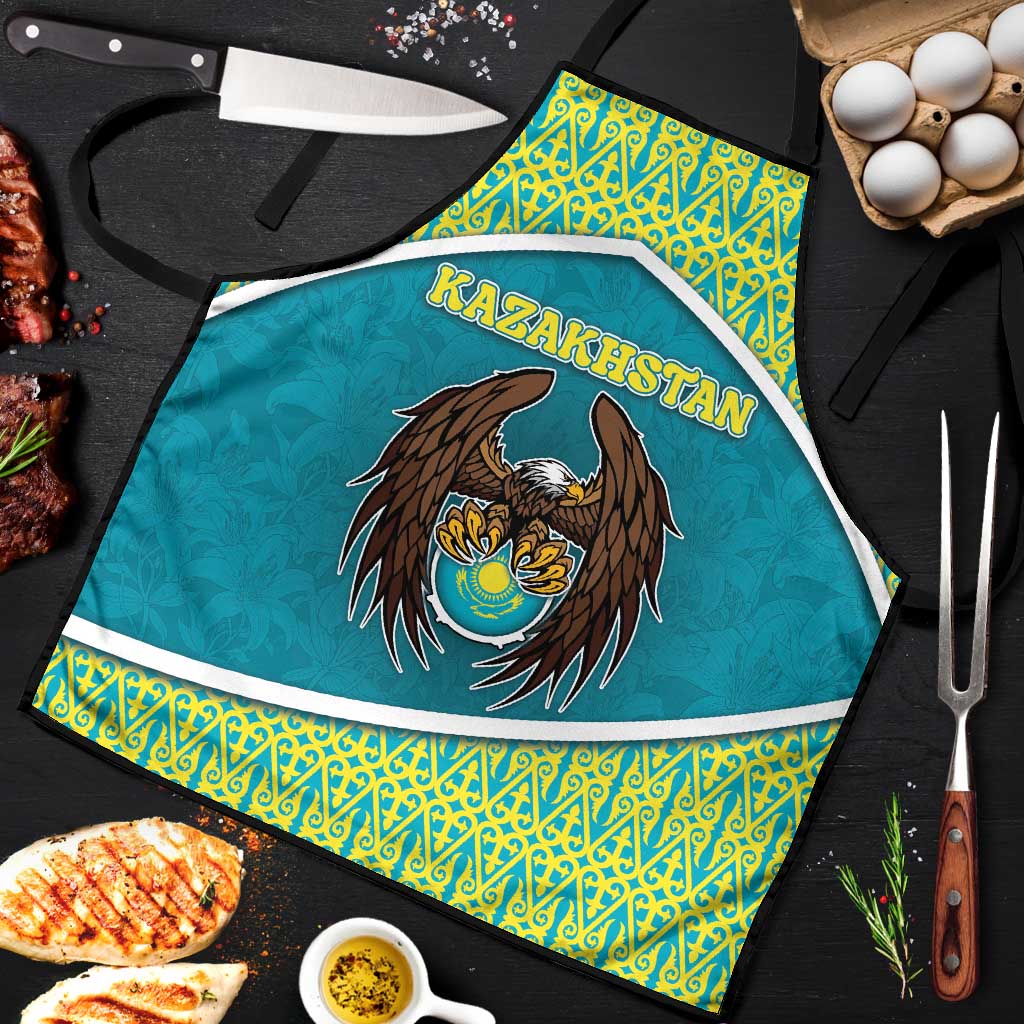 Kazakhstan Apron The Eagle With Kazakh Patterns - Wonder Print Shop