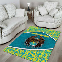 Kazakhstan Area Rug The Eagle With Kazakh Patterns - Wonder Print Shop