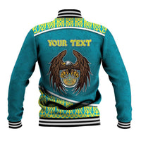 Personalized Kazakhstan Baseball Jacket The Eagle With Kazakh Patterns - Wonder Print Shop