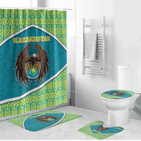 Kazakhstan Bathroom Set The Eagle With Kazakh Patterns - Wonder Print Shop