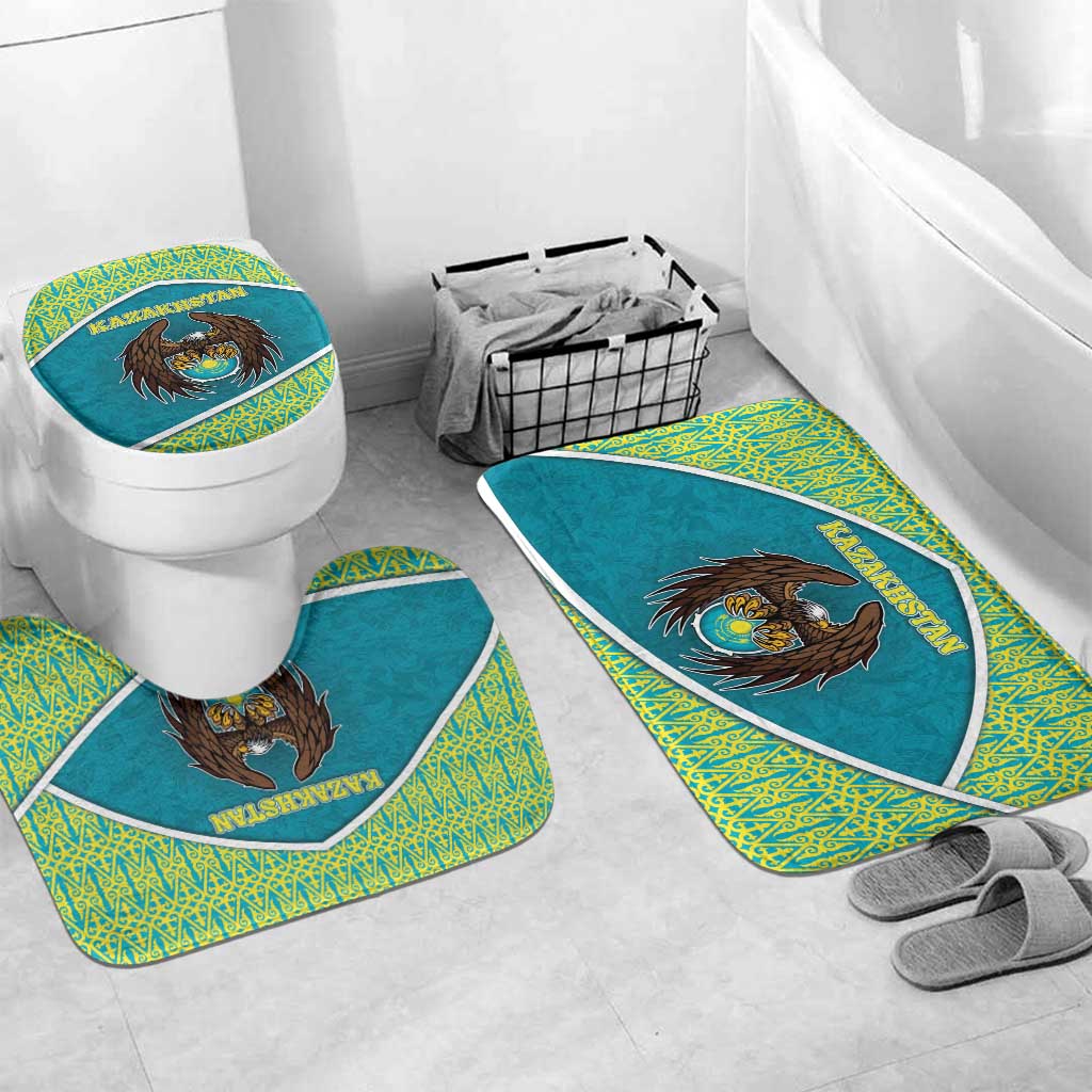 Kazakhstan Bathroom Set The Eagle With Kazakh Patterns - Wonder Print Shop