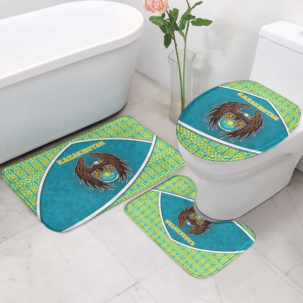 Kazakhstan Bathroom Set The Eagle With Kazakh Patterns - Wonder Print Shop