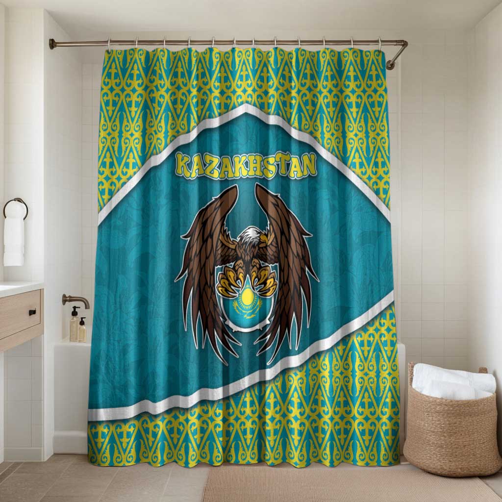 Kazakhstan Bathroom Set The Eagle With Kazakh Patterns - Wonder Print Shop