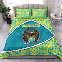 Kazakhstan Bedding Set The Eagle With Kazakh Patterns - Wonder Print Shop