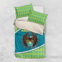 Kazakhstan Bedding Set The Eagle With Kazakh Patterns - Wonder Print Shop