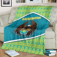 Kazakhstan Blanket The Eagle With Kazakh Patterns - Wonder Print Shop