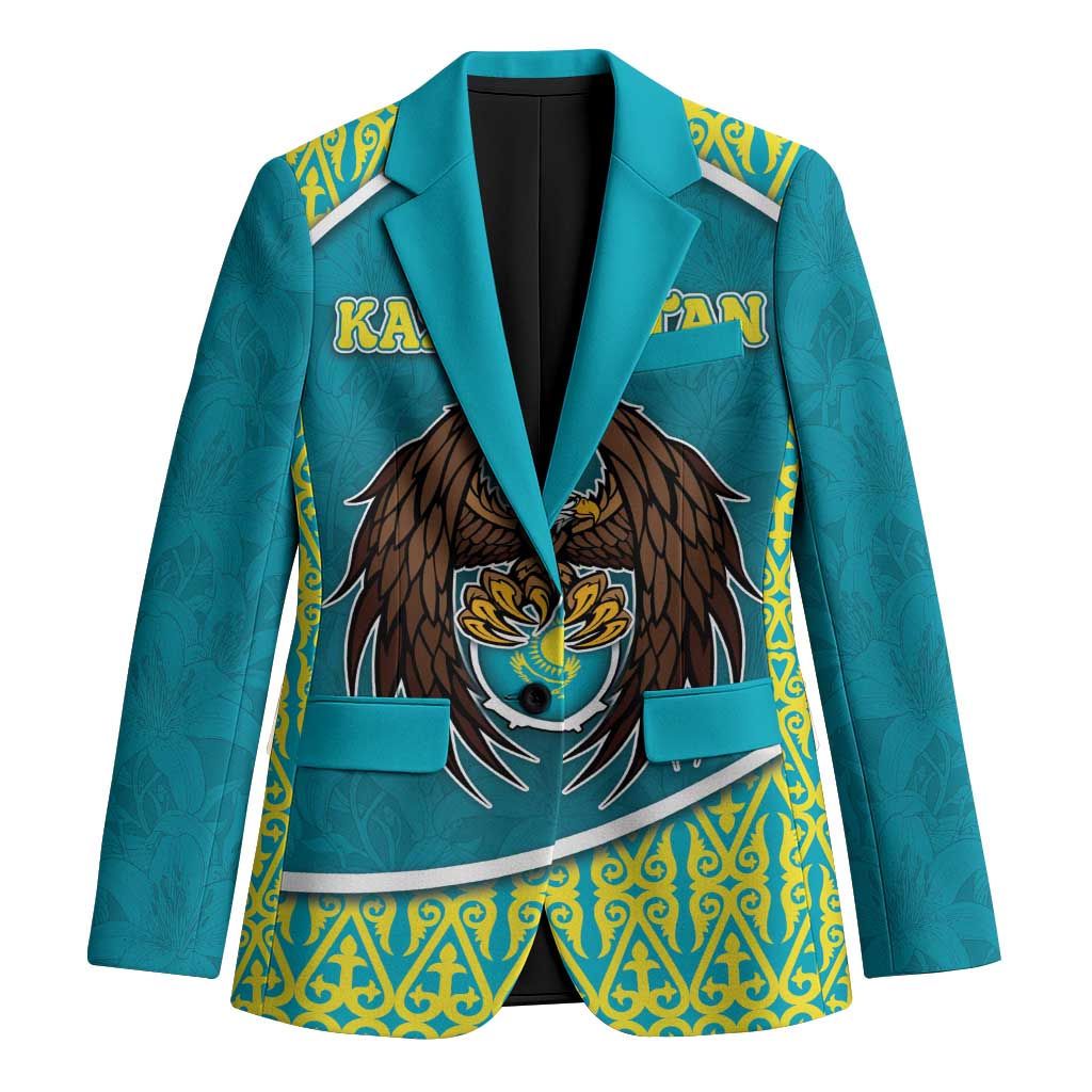 Personalized Kazakhstan Blazer The Eagle With Kazakh Patterns - Wonder Print Shop