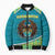 Personalized Kazakhstan Bomber Puffer Jacket The Eagle With Kazakh Patterns - Wonder Print Shop