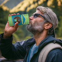 Personalized Kazakhstan 4 in 1 Can Cooler Tumbler The Eagle With Kazakh Patterns - Wonder Print Shop