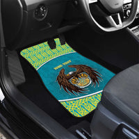 Kazakhstan Car Mats The Eagle With Kazakh Patterns - Wonder Print Shop