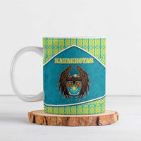 Personalized Kazakhstan Ceramic Mug The Eagle With Kazakh Patterns - Wonder Print Shop