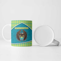 Personalized Kazakhstan Ceramic Mug The Eagle With Kazakh Patterns - Wonder Print Shop