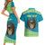 Personalized Kazakhstan Couples Matching Short Sleeve Bodycon Dress and Hawaiian Shirt The Eagle With Kazakh Patterns - Wonder Print Shop