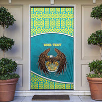 Kazakhstan Door Cover The Eagle With Kazakh Patterns - Wonder Print Shop