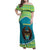 Personalized Kazakhstan Family Matching Off Shoulder Maxi Dress and Hawaiian Shirt The Eagle With Kazakh Patterns - Wonder Print Shop