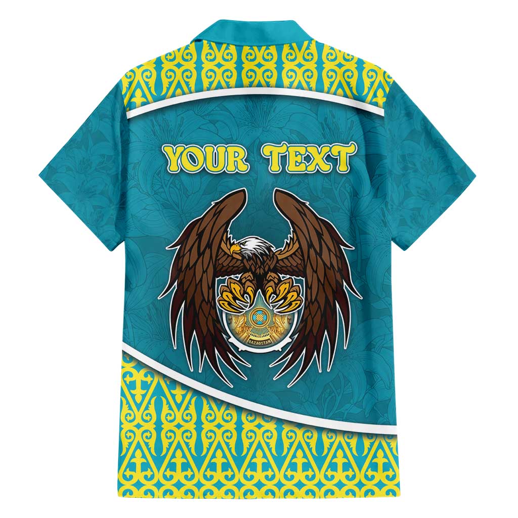 Personalized Kazakhstan Family Matching Short Sleeve Bodycon Dress and Hawaiian Shirt The Eagle With Kazakh Patterns - Wonder Print Shop