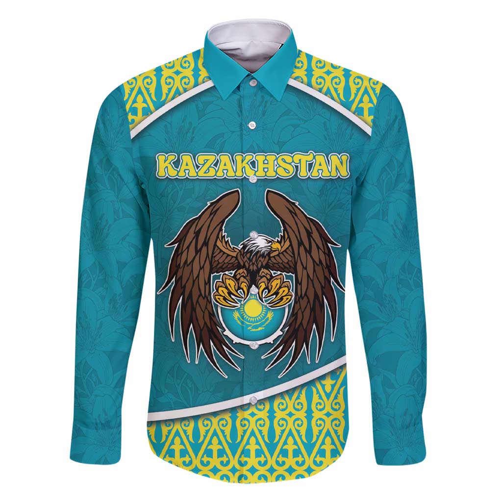 Personalized Kazakhstan Family Matching Short Sleeve Bodycon Dress and Hawaiian Shirt The Eagle With Kazakh Patterns - Wonder Print Shop