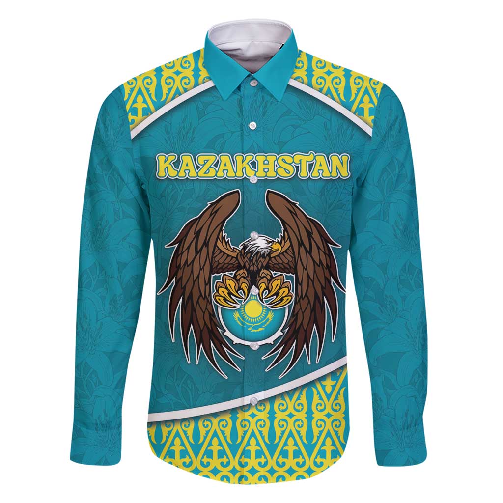 Personalized Kazakhstan Family Matching Summer Maxi Dress and Hawaiian Shirt The Eagle With Kazakh Patterns - Wonder Print Shop