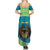 Personalized Kazakhstan Family Matching Summer Maxi Dress and Hawaiian Shirt The Eagle With Kazakh Patterns - Wonder Print Shop