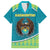 Personalized Kazakhstan Family Matching Tank Maxi Dress and Hawaiian Shirt The Eagle With Kazakh Patterns - Wonder Print Shop