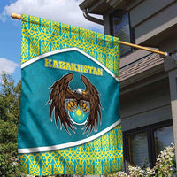 Kazakhstan Garden Flag The Eagle With Kazakh Patterns - Wonder Print Shop